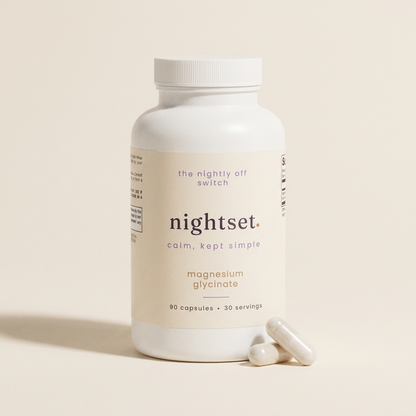 The nightly off switch. Magnesium glycinate - 90 capsules, 30 servings